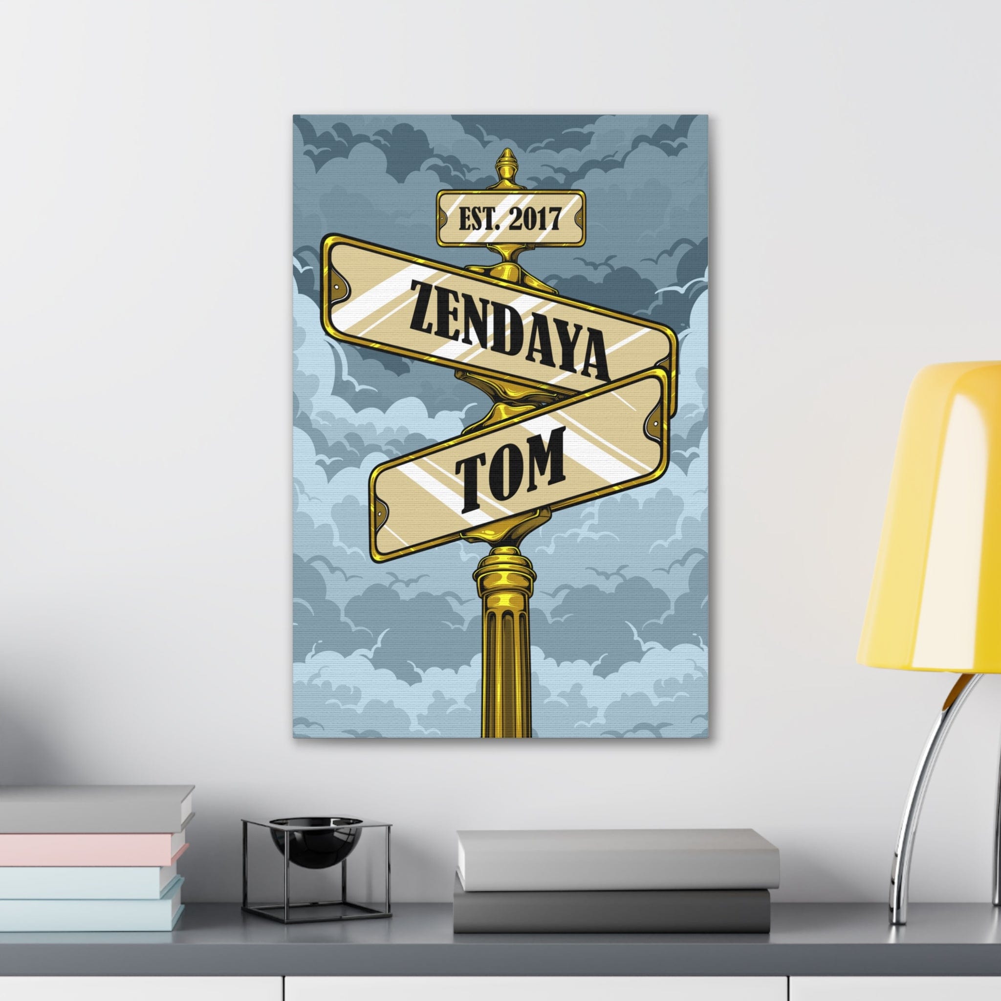 Anniversary Couple Personalized Custom Vertical Canvas - Gift For Husband Wife, Anniversary