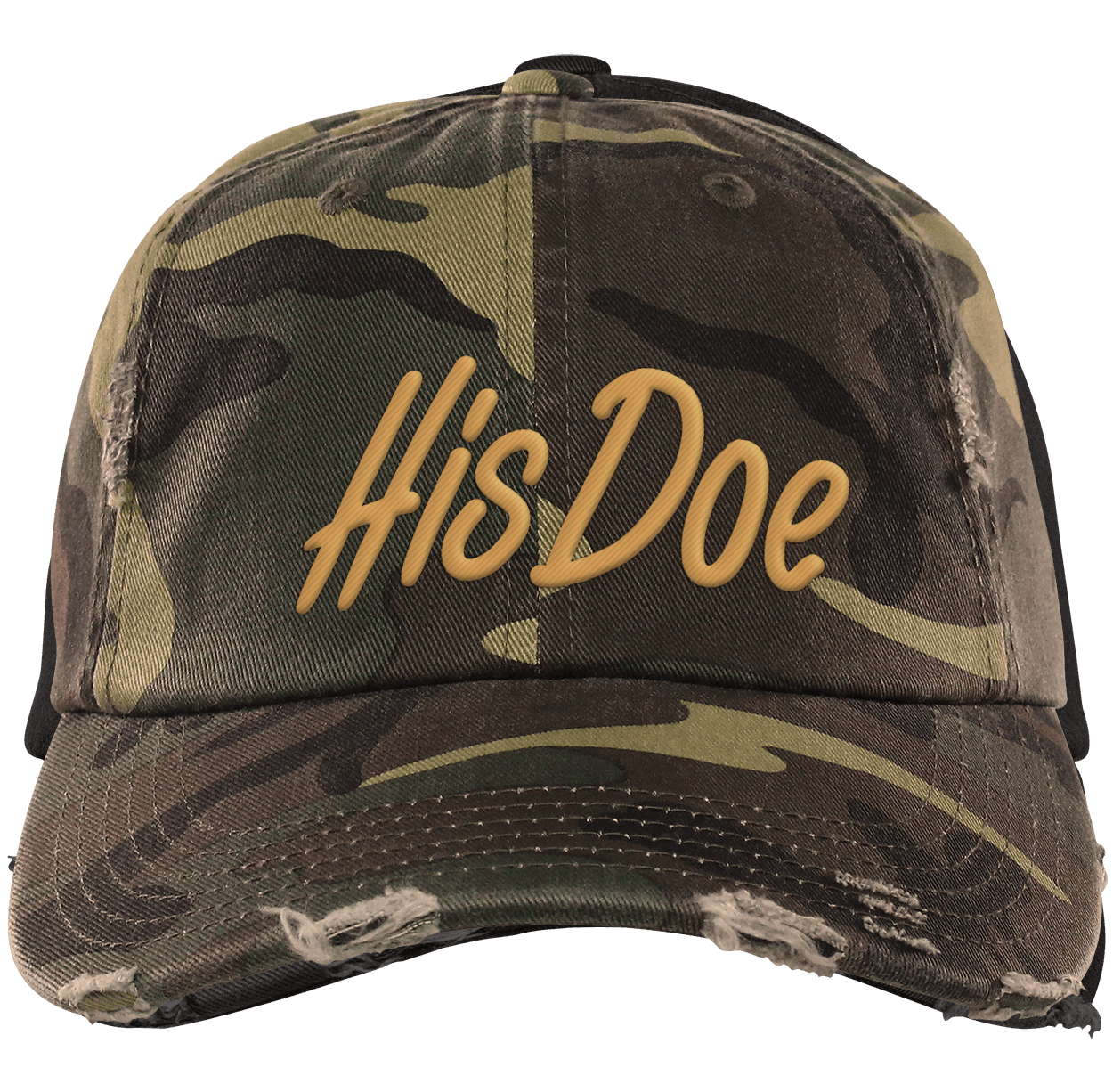 HIS DOE Distressed Dad Cap