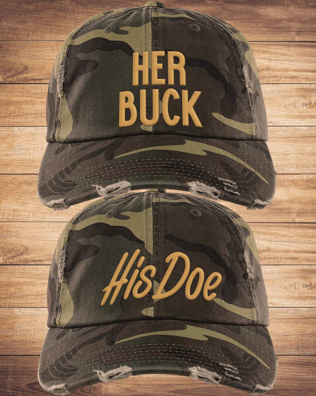 HIS DOE Distressed Dad Cap