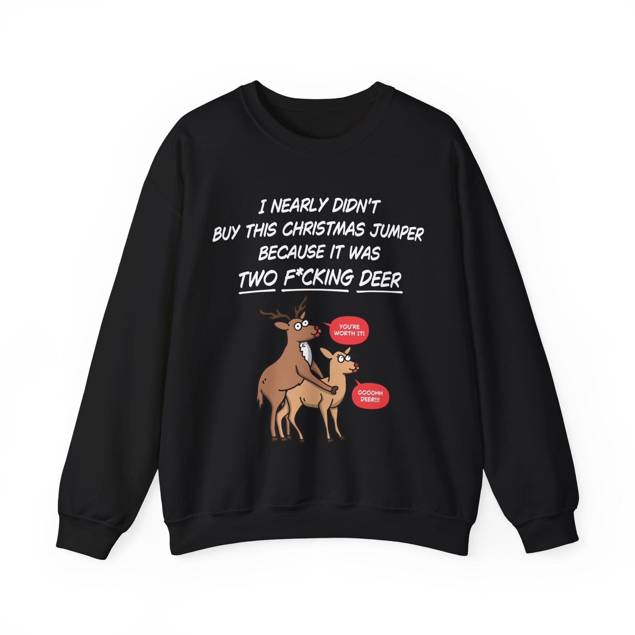 Humorous Holiday Deer Jumper