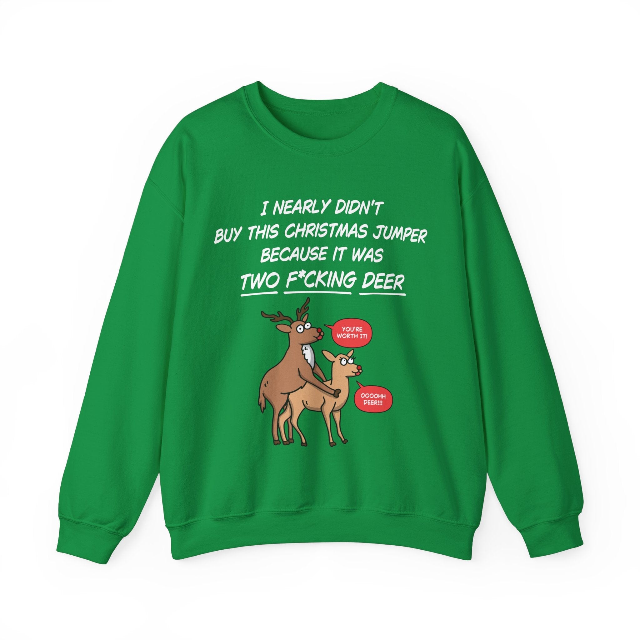 Humorous Holiday Deer Jumper