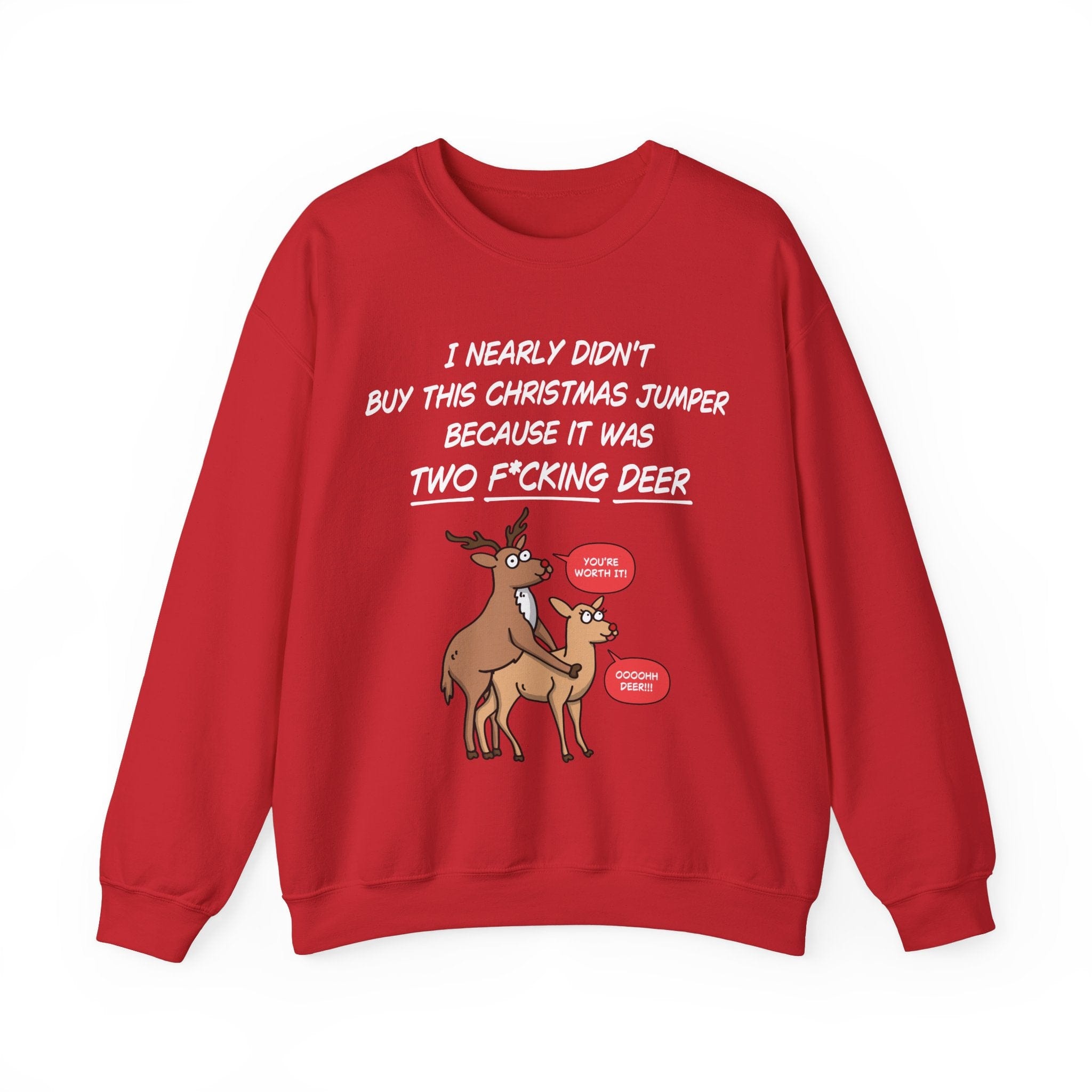 Humorous Holiday Deer Jumper