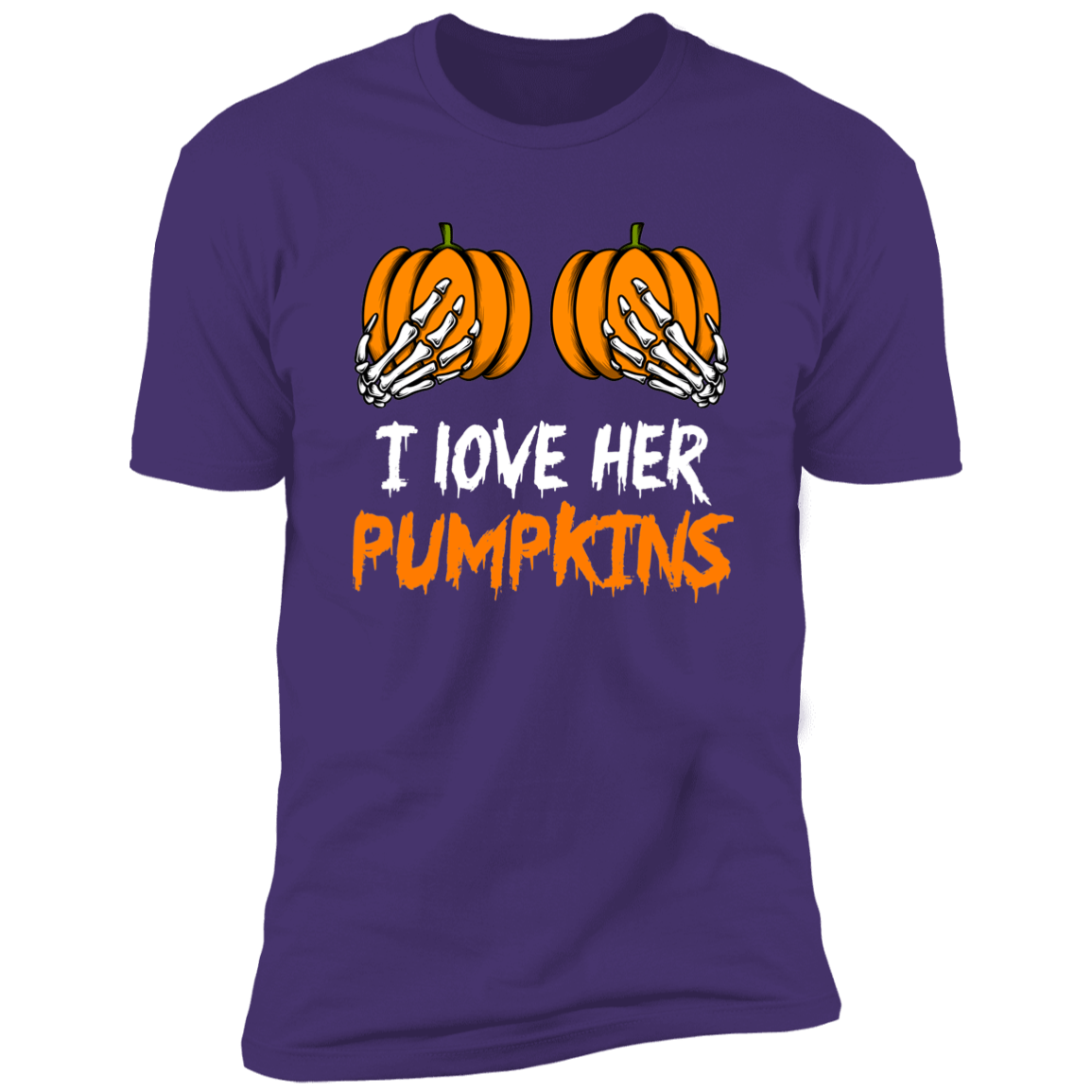 I Love His Broomstick & I Love her Pumpkins Deluxe Purple Tees