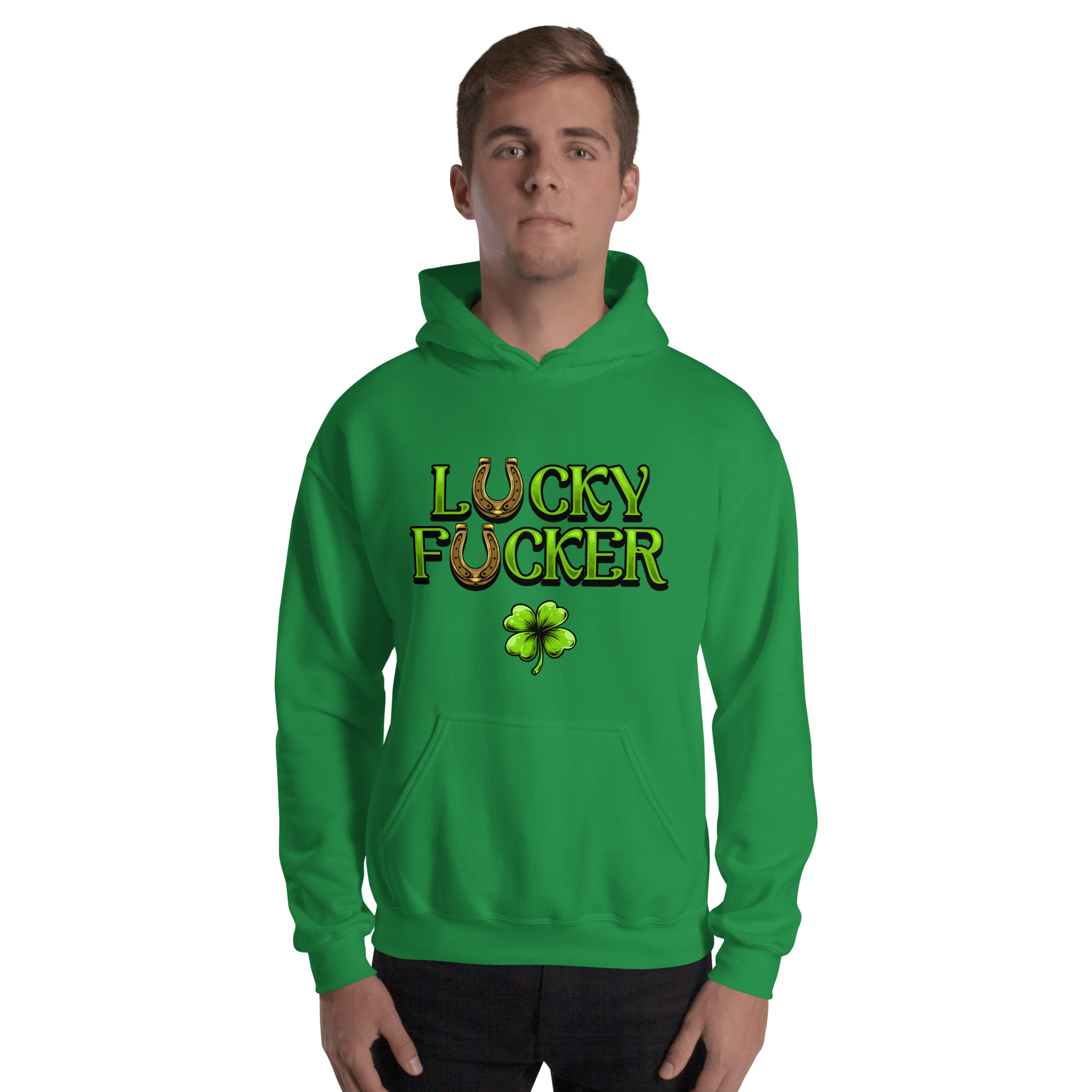 Lucky & Lucky F*ucker St Patricks day Drinking Hoodies