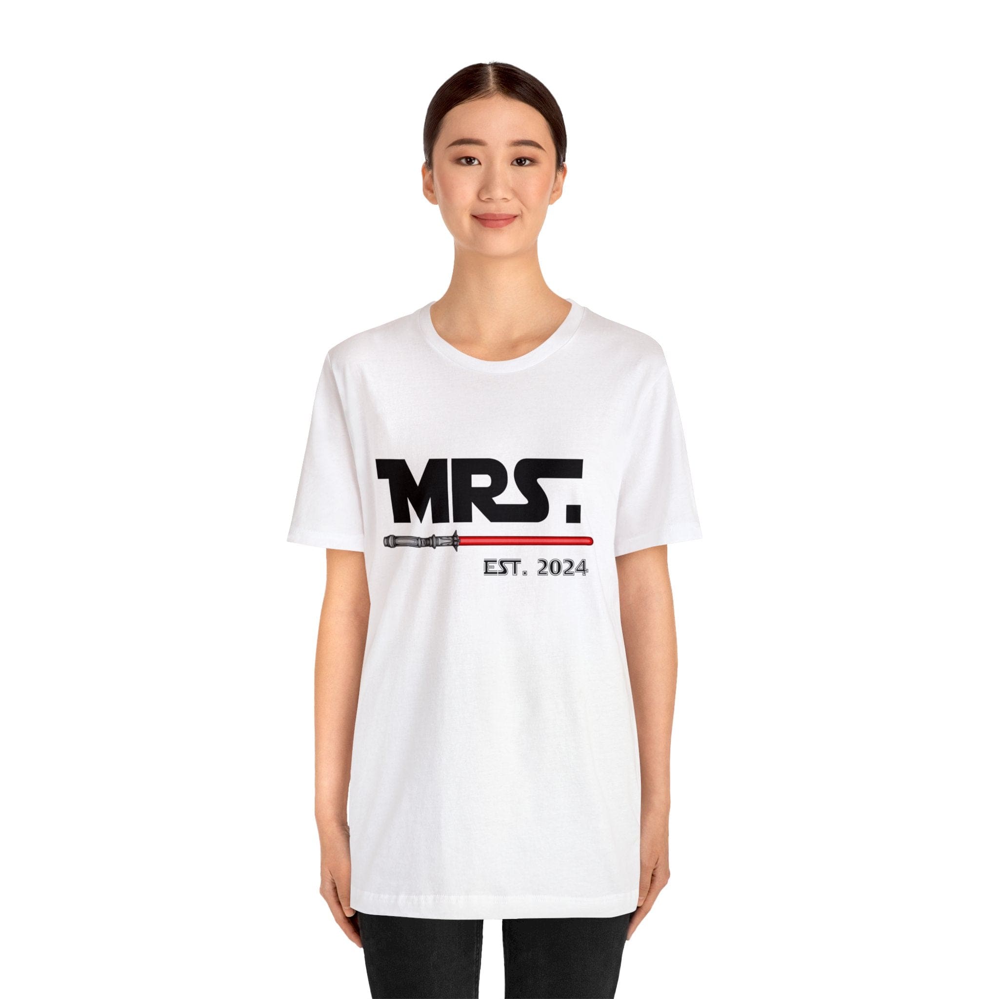 Mrs Est. 2024 May The Force Be With Us Deluxe T-shirt