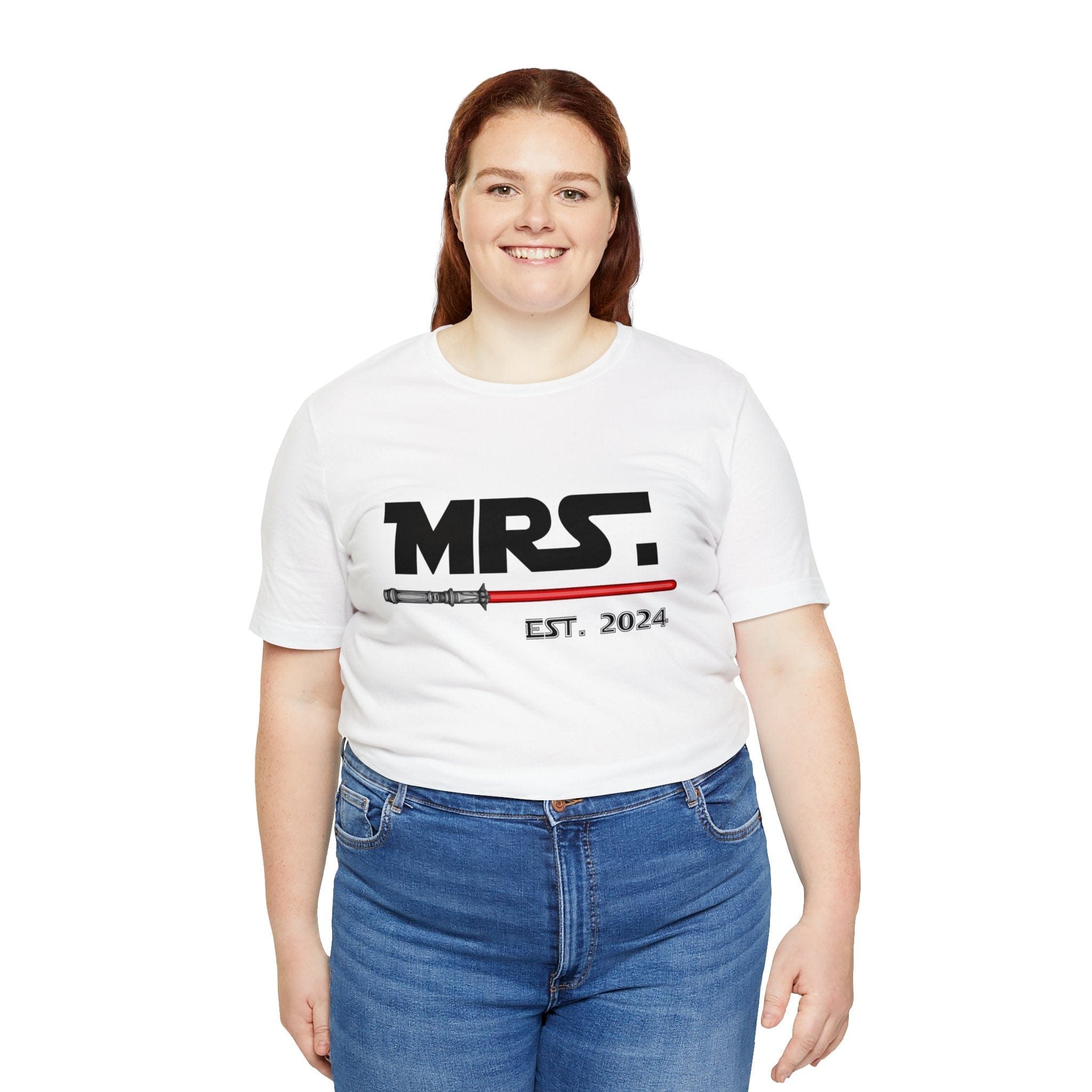 Mrs Est. 2024 May The Force Be With Us Deluxe T-shirt