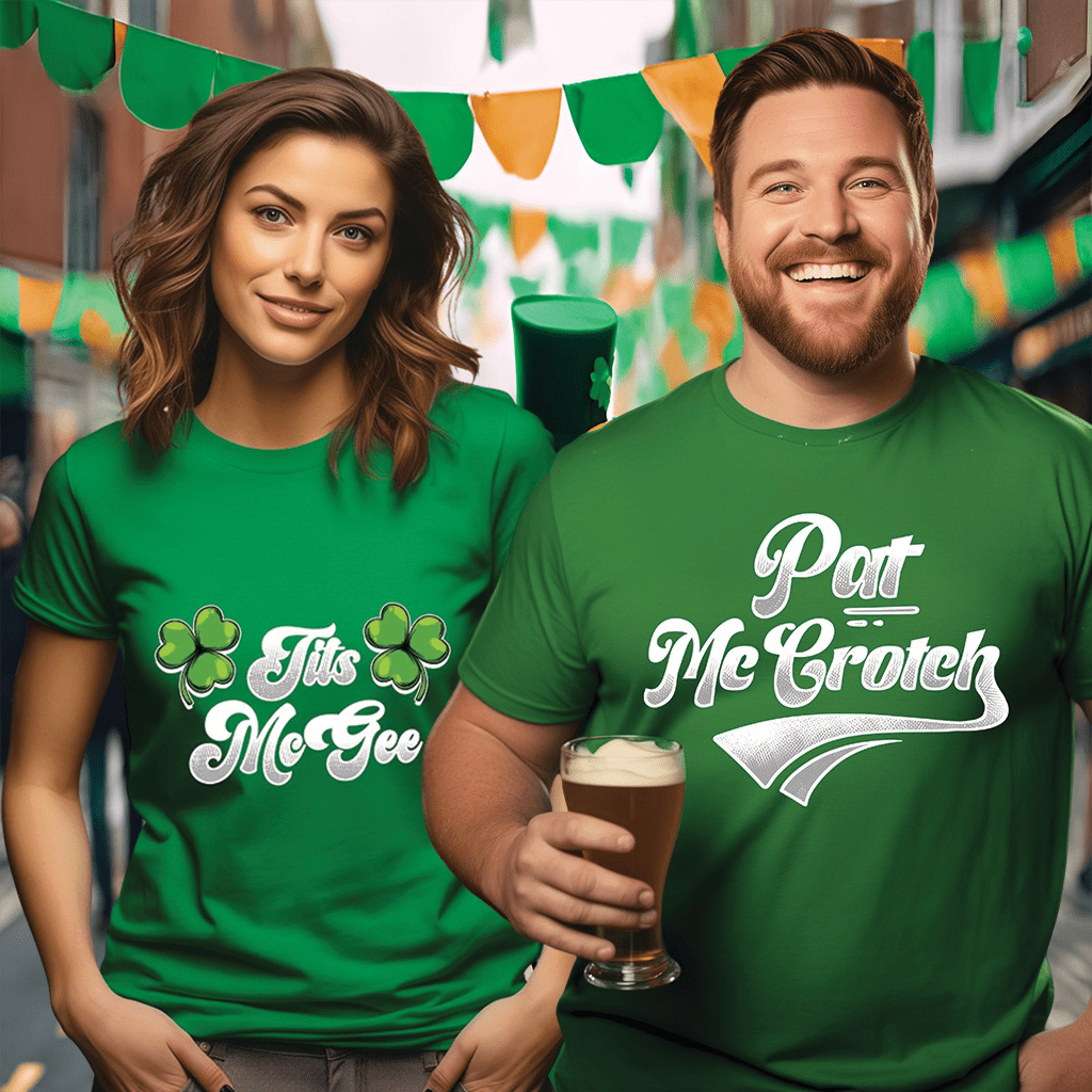 Pat Mccrotch & Tits McGee Green Drinking Shirts