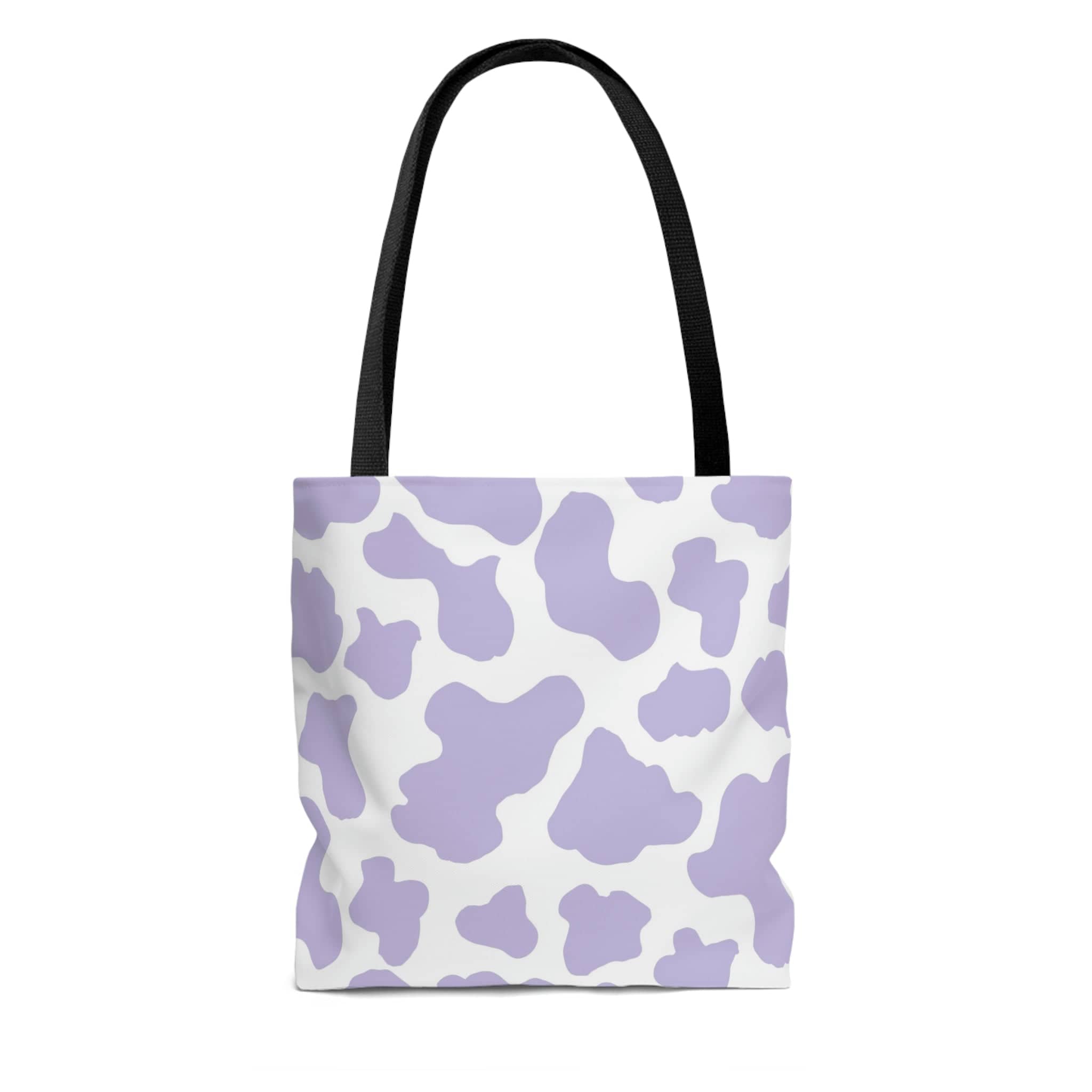 Purple Cow Print Tote Bag