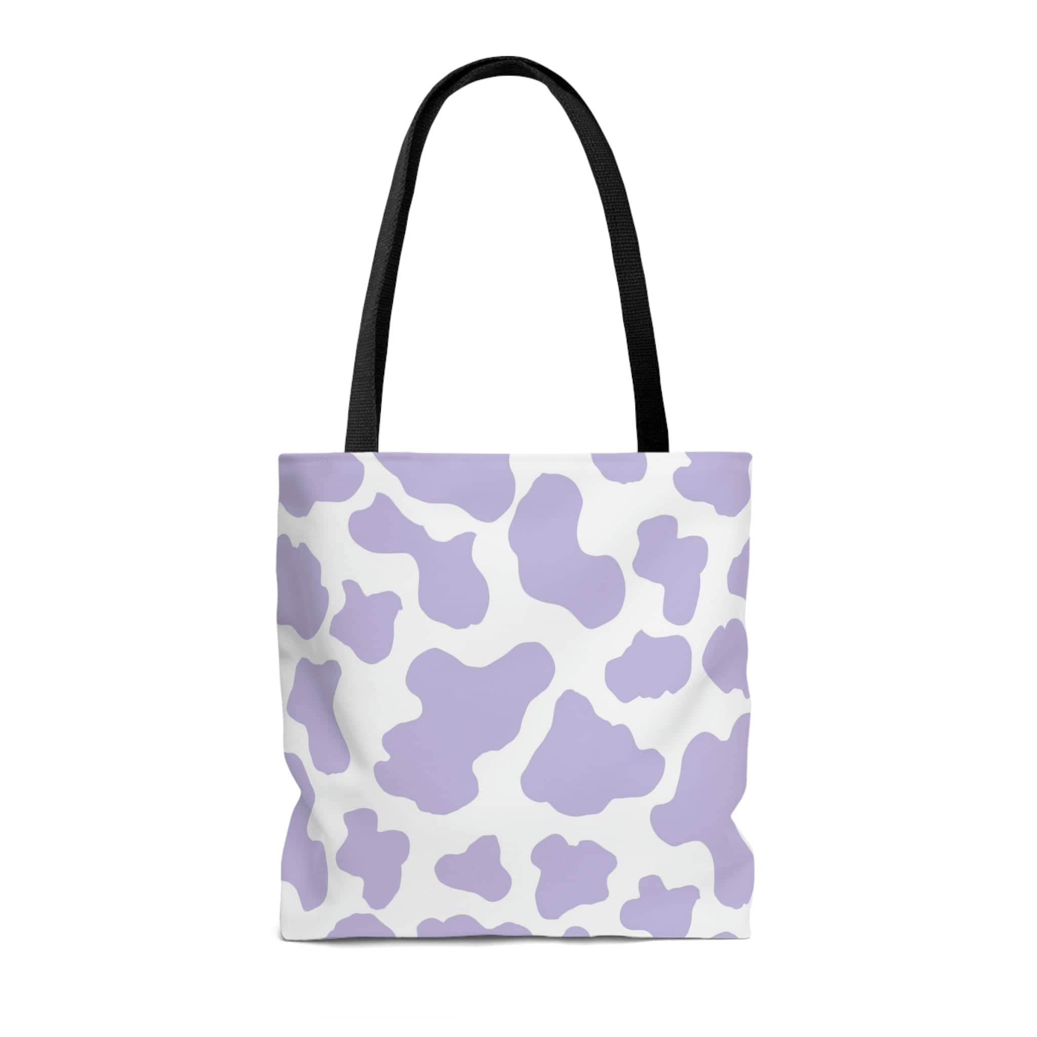 Purple Cow Print Tote Bag