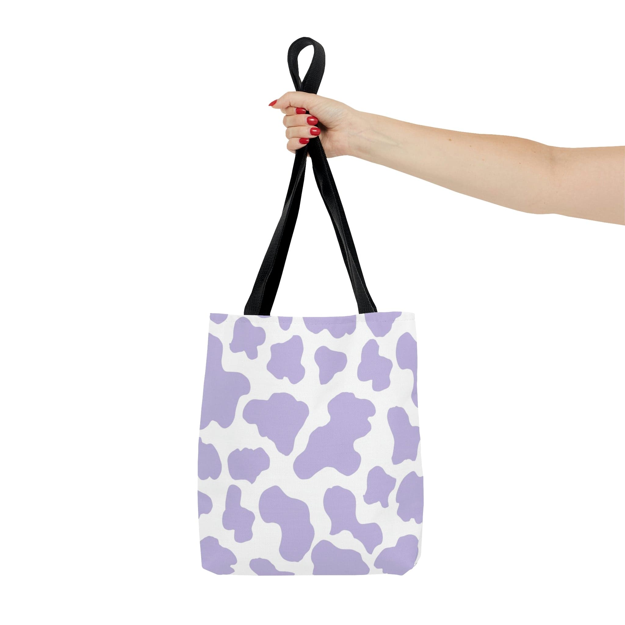 Purple Cow Print Tote Bag