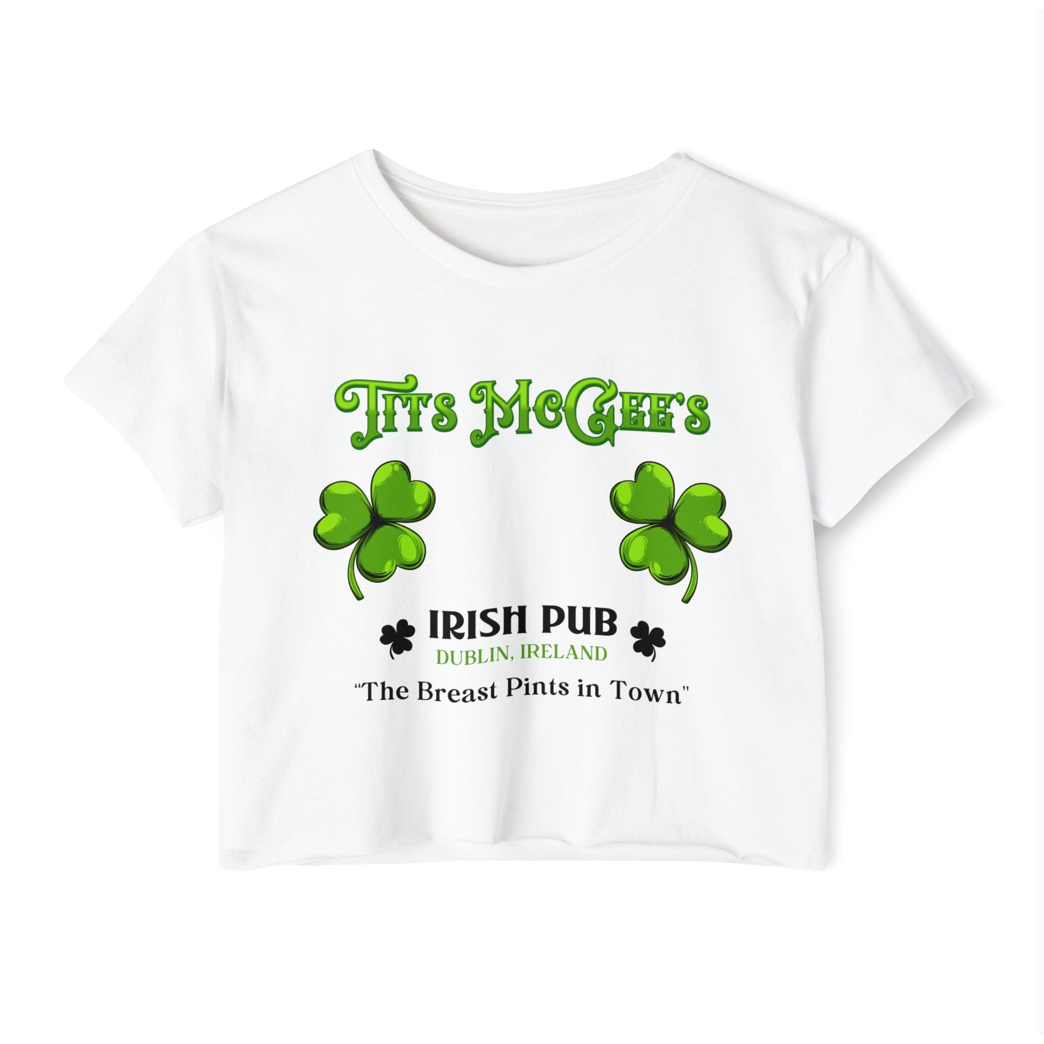 Tits McGee’s Irish Pub Funny St. Patrick’s Day Crop Top